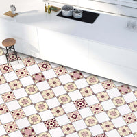 Fliesenaufkleber Boden Küche - Mediterranean Tile Set - Red Purple