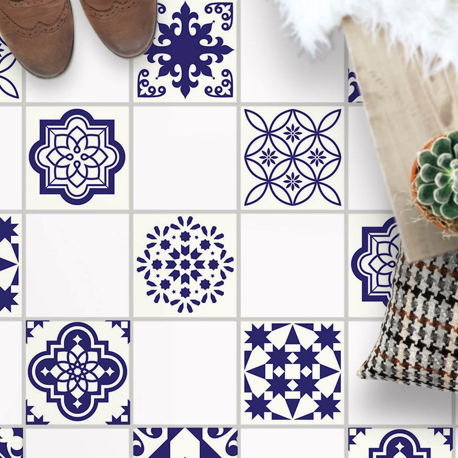 Fliesenaufkleber Boden Muster - Azulejo Love