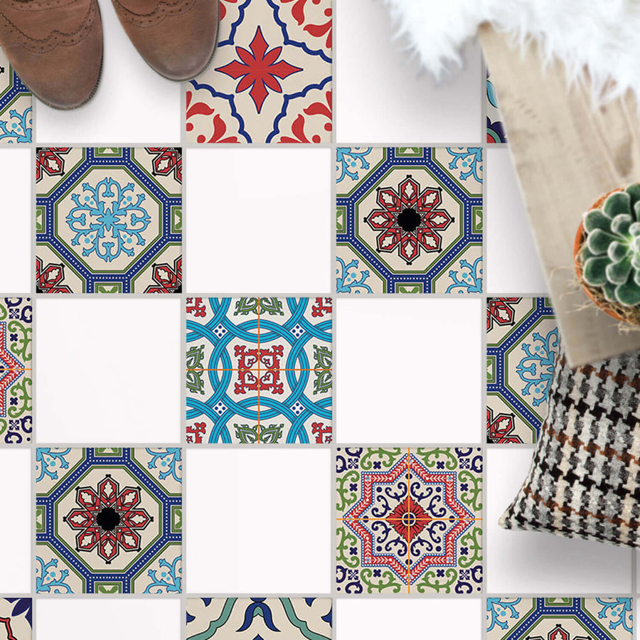Fliesenaufkleber Boden Muster - Bukhara Design