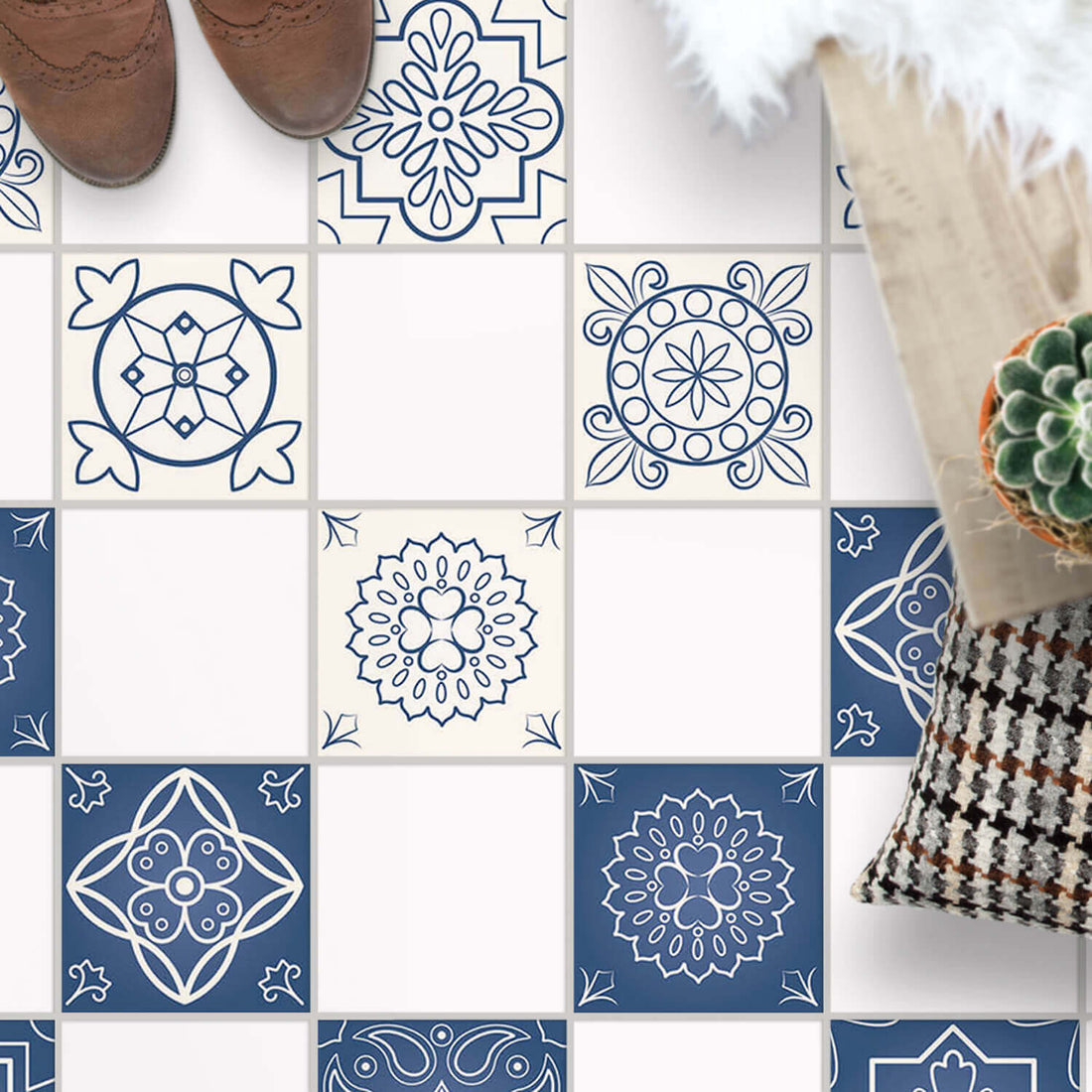 Fliesenaufkleber Boden Muster - Classic Graze