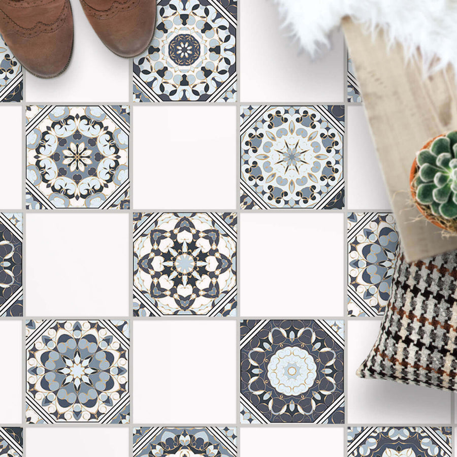Fliesenaufkleber Boden Muster - Grey Patternstyle
