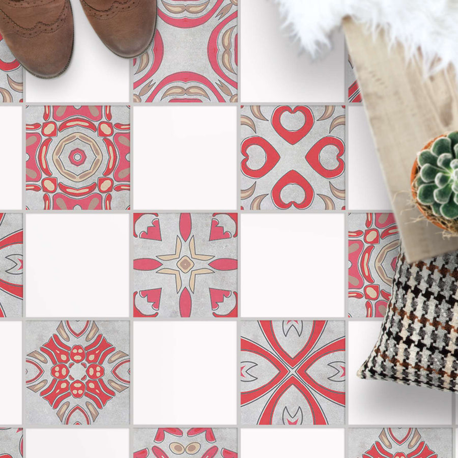 Fliesenaufkleber Boden Muster - Strawberry Cheese Tile