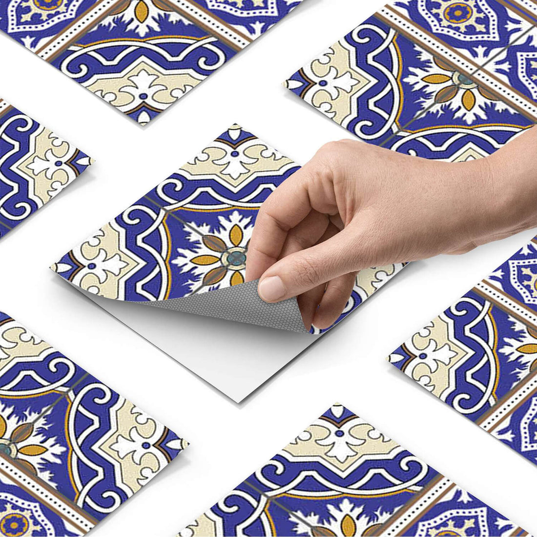 Fliesenaufkleber Boden (selbstklebend) - Arabic Tiles