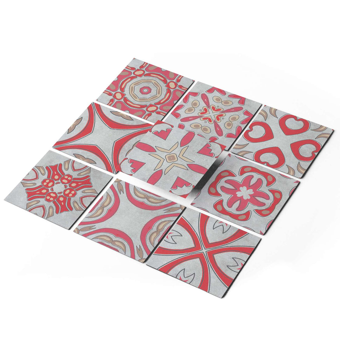 Fliesenaufkleber Boden (selbstklebend) - Strawberry Cheese Tile