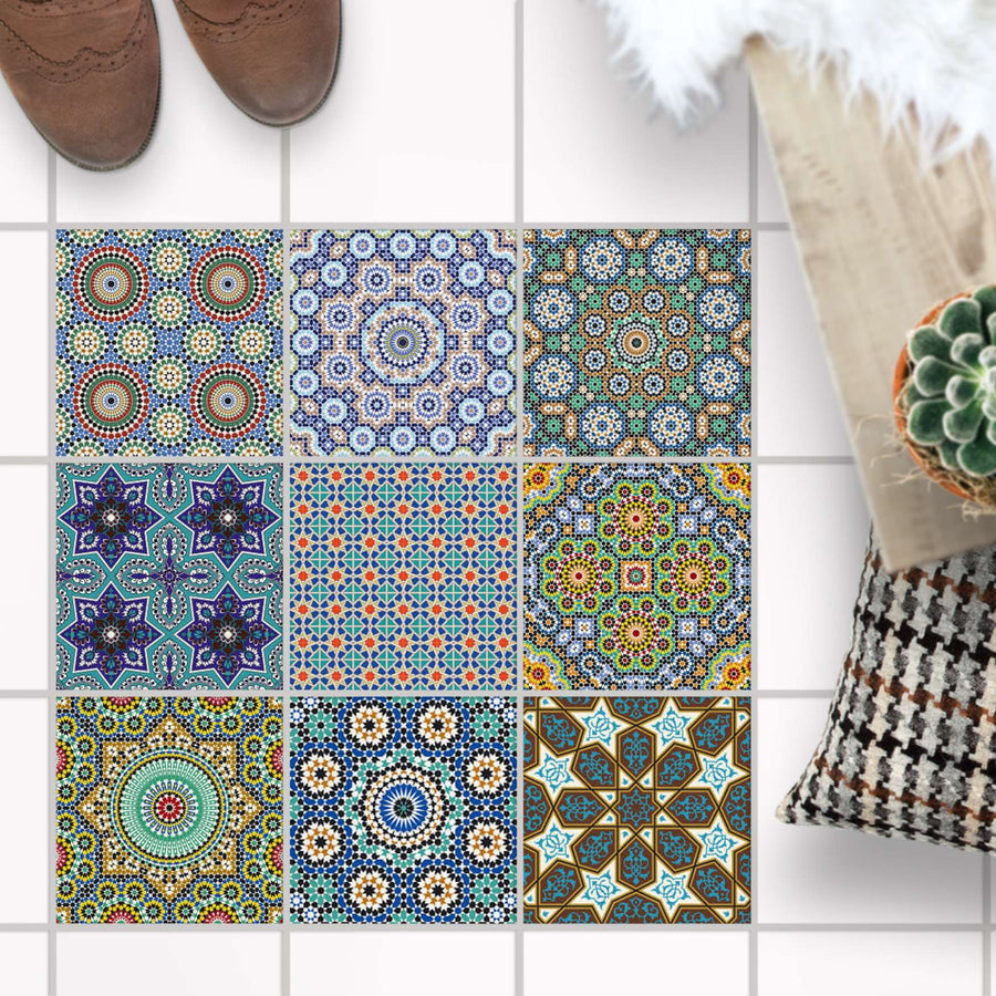 Fliesenaufkleber Boden Set - Orientalisches Mosaik