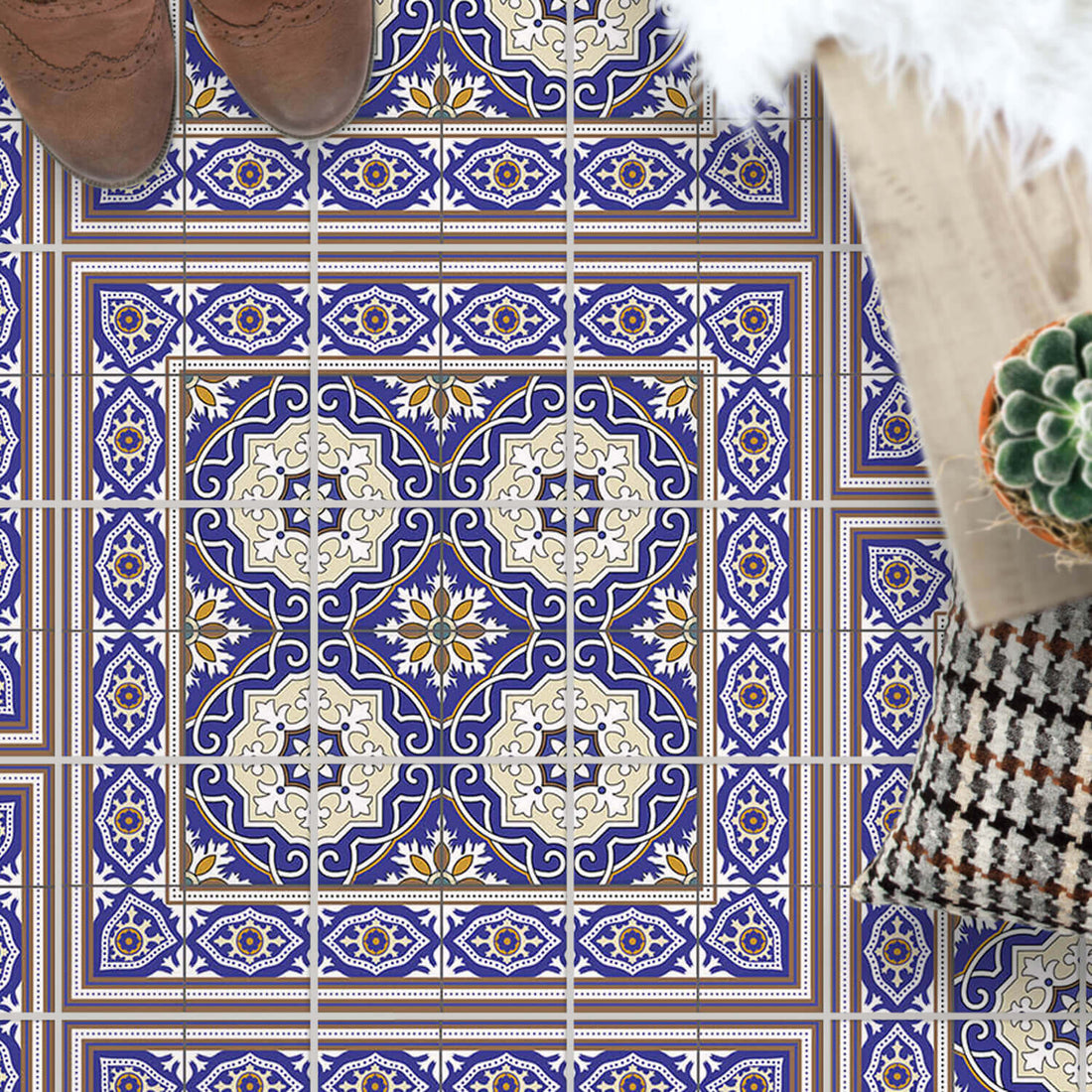 Fliesenaufkleber Boden - Vollflächig - Arabic Tiles