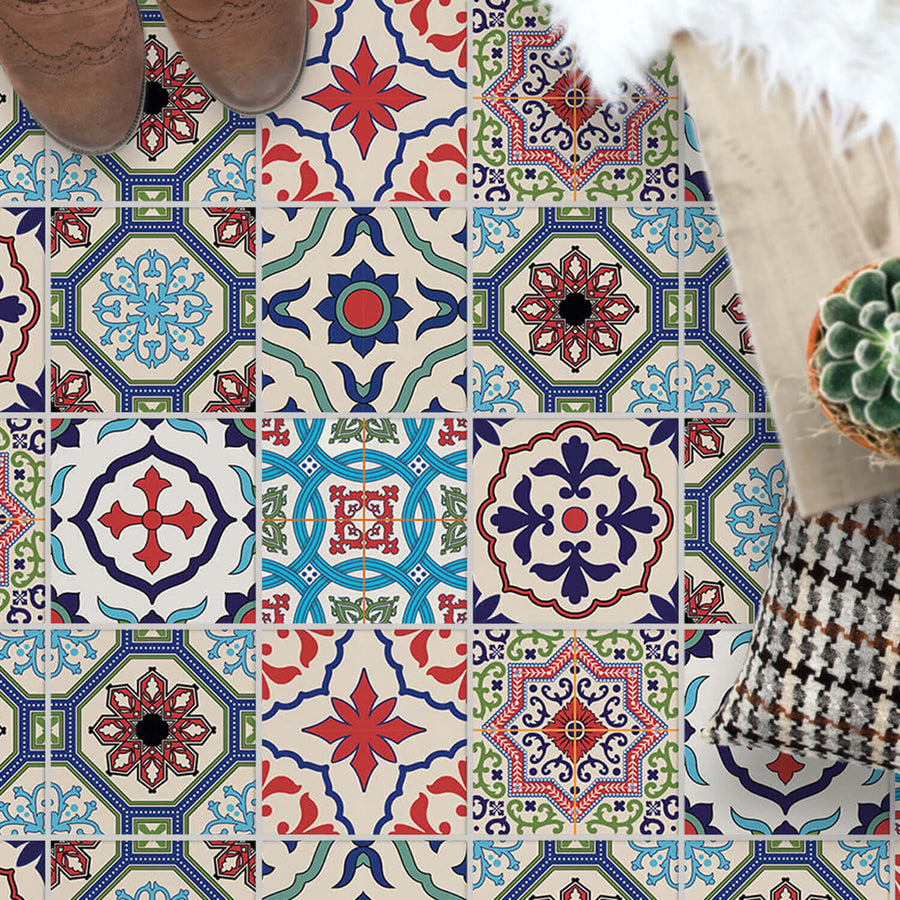 Fliesenaufkleber Boden - Vollflächig - Bukhara Design