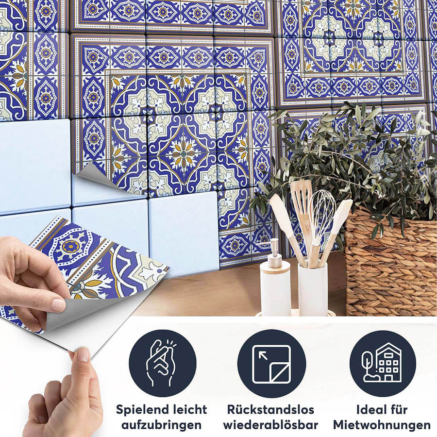 Fliesenaufkleber Küche Aufbringen - Arabic Tiles