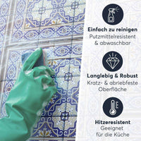 Fliesenaufkleber Einfach Reinigen - Arabic Tiles