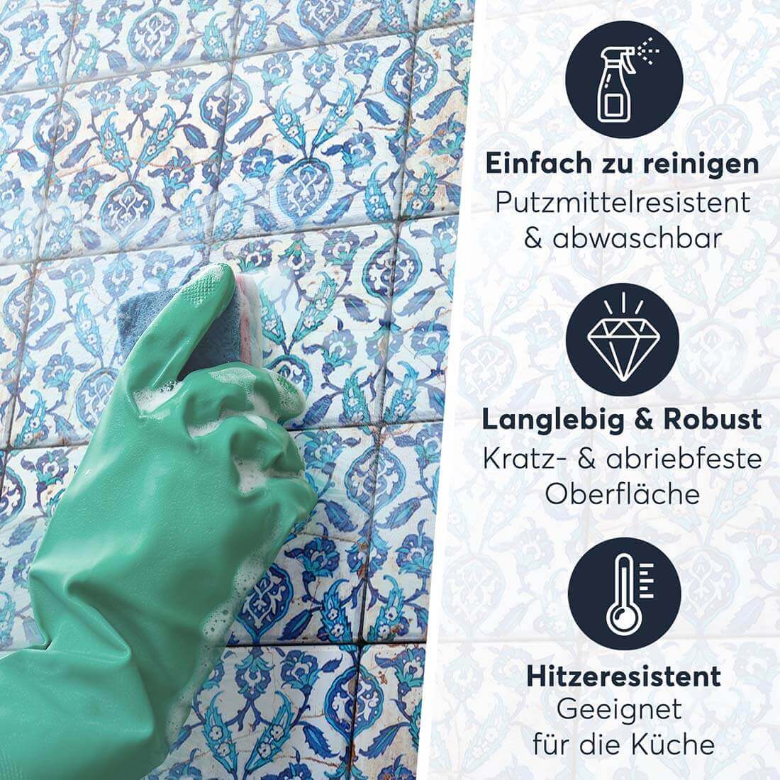 Fliesenaufkleber Einfach Reinigen - Hamam Vibes