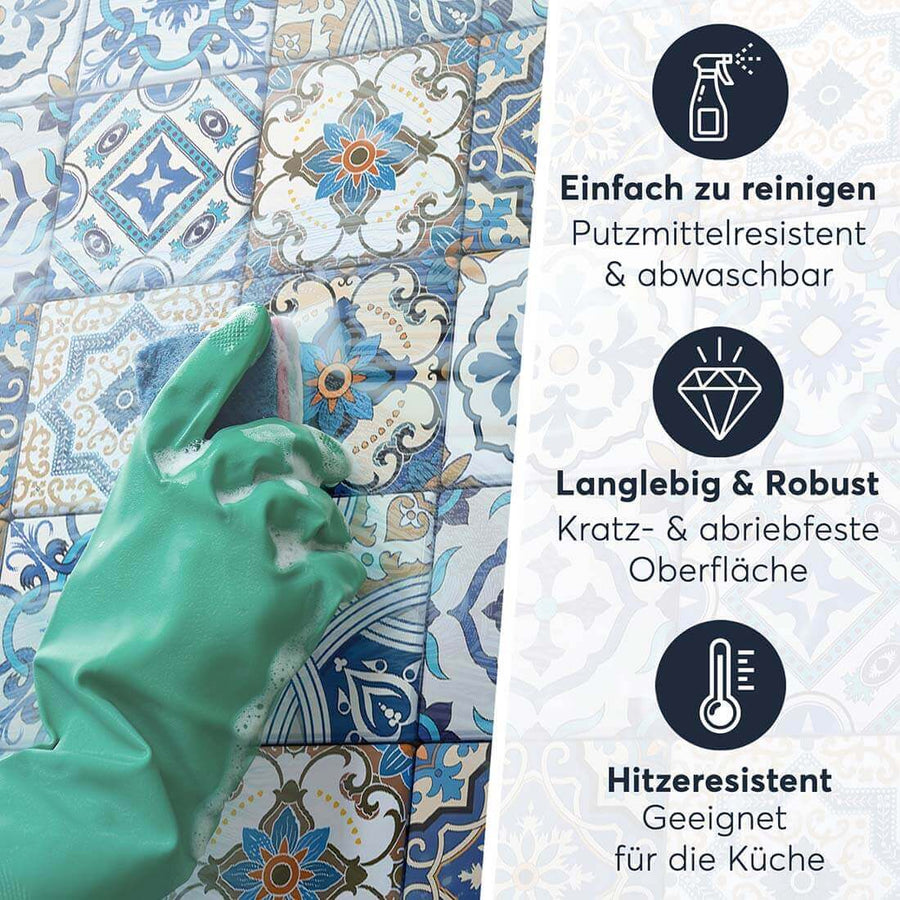 Fliesenaufkleber Einfach Reinigen - Lisboa Azulejos
