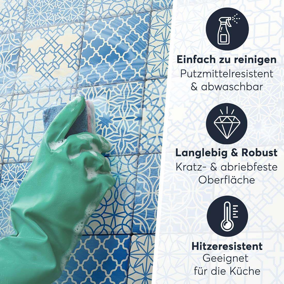 Fliesenaufkleber Einfach Reinigen - Pattern Design