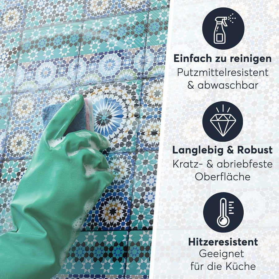 Fliesenaufkleber Einfach Reinigen - Tuerkisches Mosaik