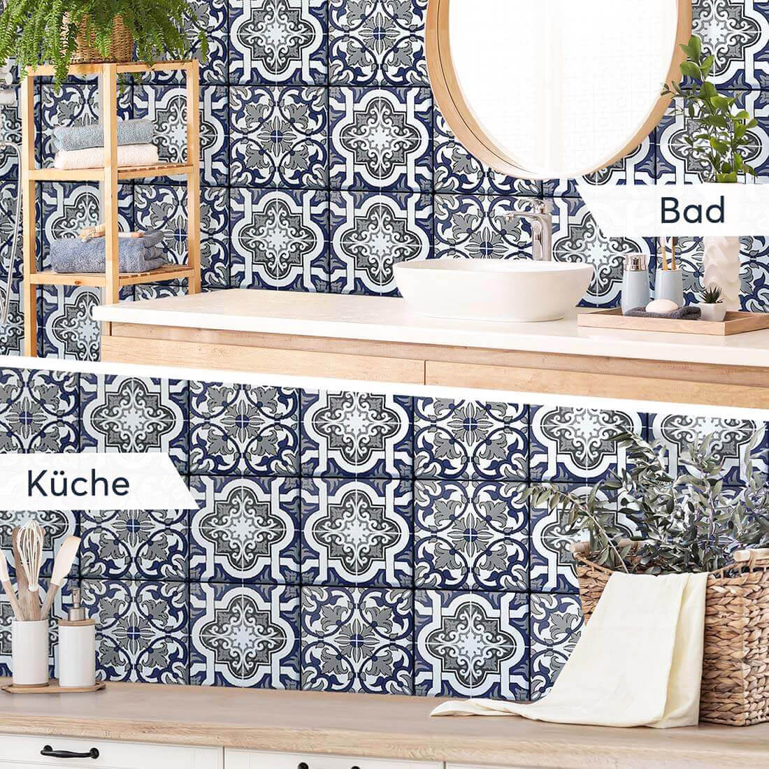 Fliesenaufkleber Küche Bad - Azulejo Classic