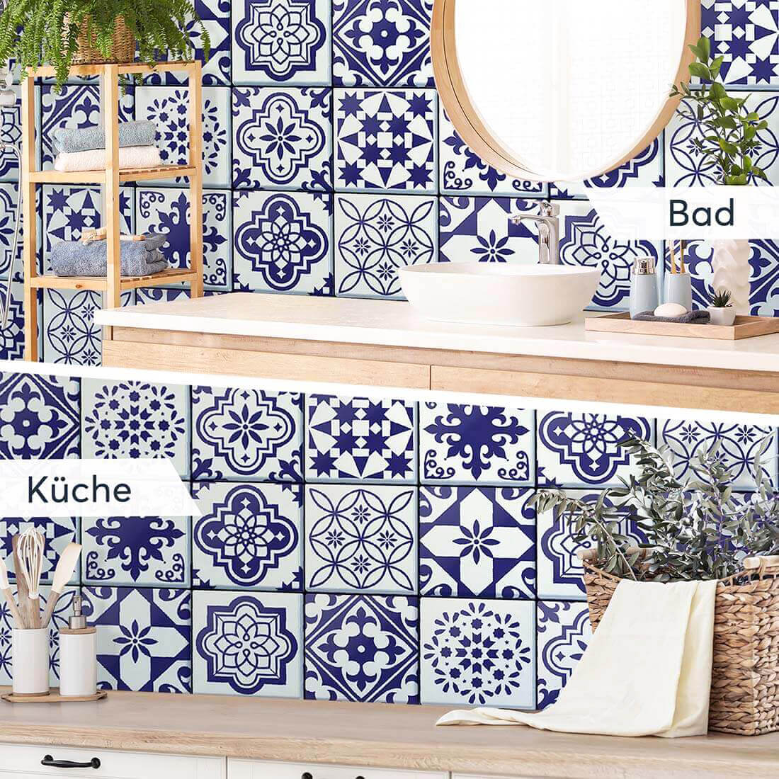 Fliesenaufkleber Küche Bad - Azulejo Love