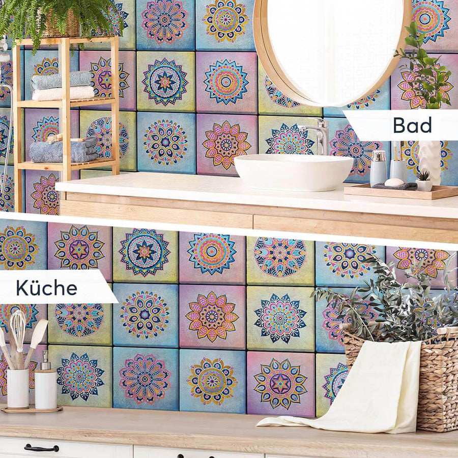 Fliesenaufkleber Küche Bad - Indian Tiles