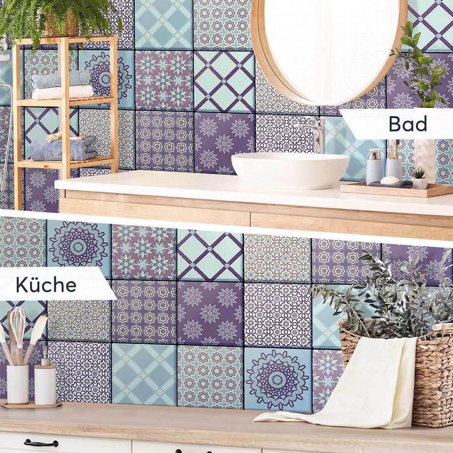 Fliesenaufkleber Küche Bad - Pastell Pattern