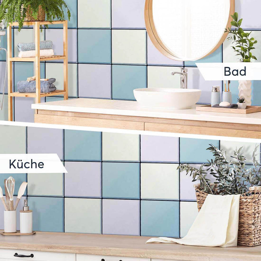 Fliesenaufkleber Küche Bad - Samtfarben