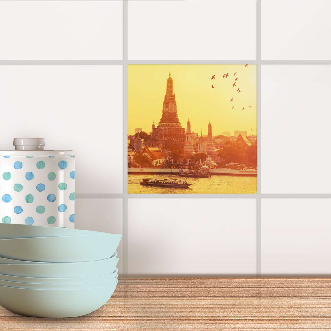 Fliesenaufkleber Küche - Bangkok Sunset