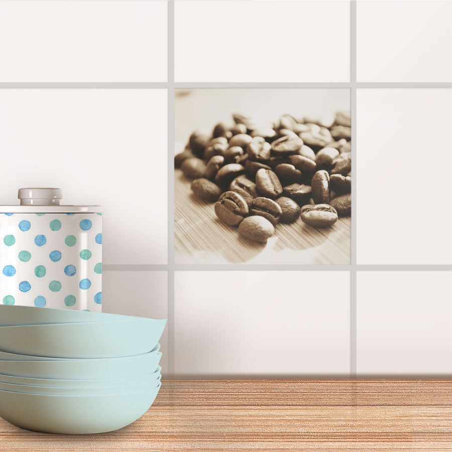Fliesenaufkleber Küche - Coffee Beans