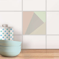 Fliesenaufkleber Küche - Pastell Geometrik