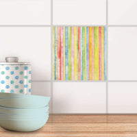 Fliesenaufkleber Küche - Watercolor Stripes
