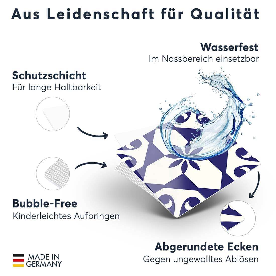 Fliesenfolie - Azulejo Love - Do-it-yourself - creatisto 