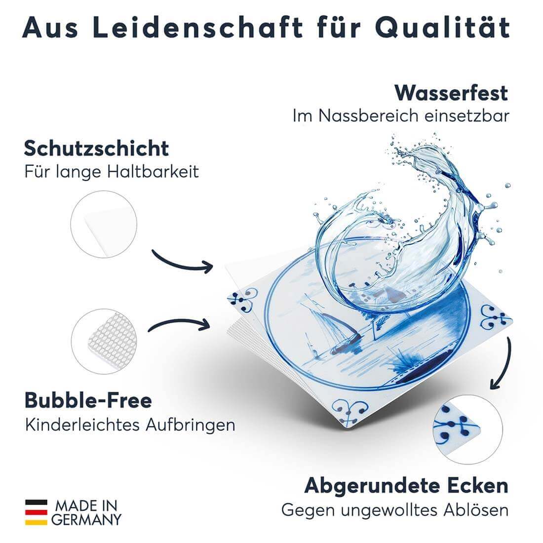 Fliesenfolie - Holländische Fliese - Do-it-yourself - creatisto 
