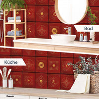 Fliesenaufkleber rechteckig Küche Bad - Chinese Tiles
