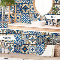 Fliesenaufkleber rechteckig Küche Bad - Lisboa Azulejos