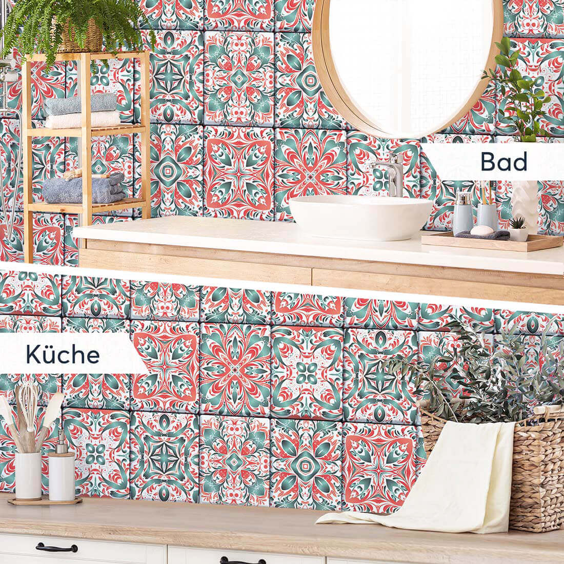 Fliesenaufkleber rechteckig Küche Bad - Mexican Tiles