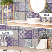 Fliesenaufkleber rechteckig Küche Bad - Pastell Pattern