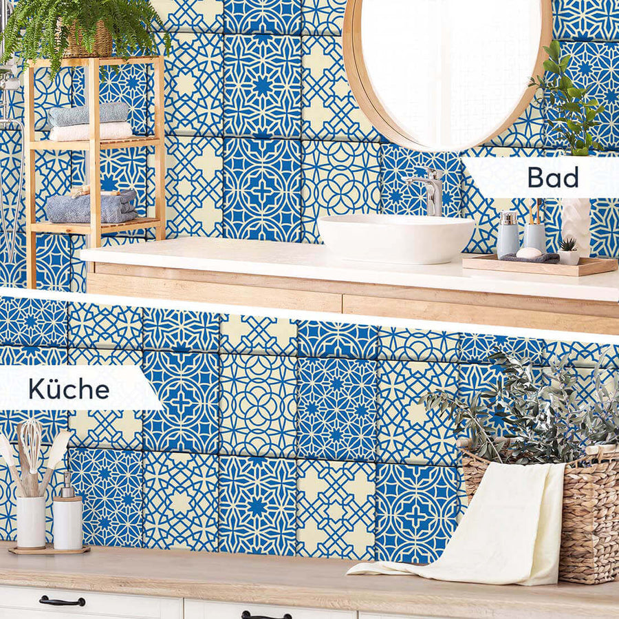 Fliesenaufkleber rechteckig Küche Bad - Pattern Design