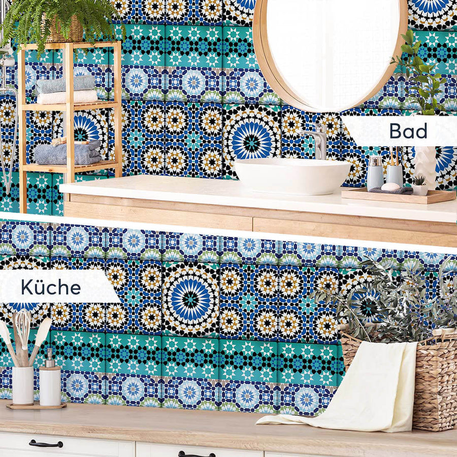 Fliesenaufkleber rechteckig Küche Bad - Tuerkisches Mosaik