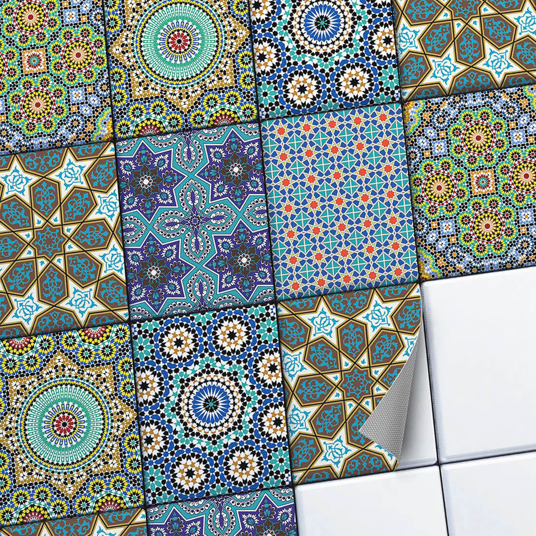 Fliesenaufkleber set rechteckig Küche Main - Orientalisches Mosaik