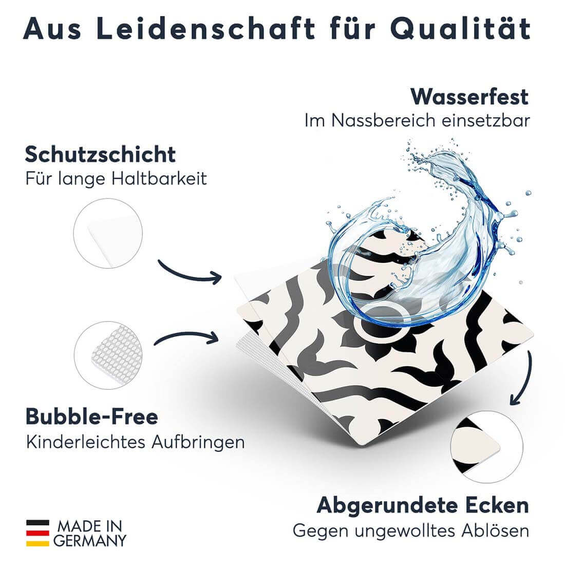 Fliesenfolie rechteckig - Autumn Mystery Black - Do-it-yourself - creatisto 