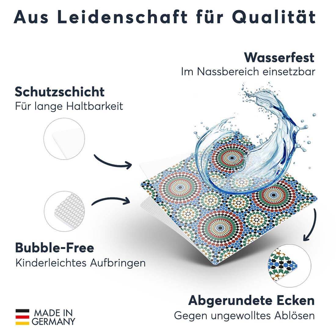 Fliesenfolie rechteckig - Orientalisches Mosaik - Do-it-yourself - creatisto 
