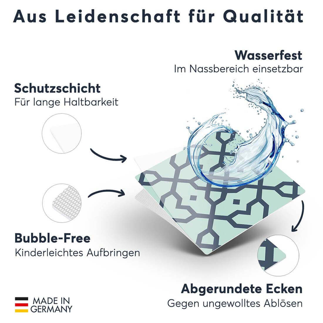 Fliesenfolie rechteckig - Ornament - Do-it-yourself - creatisto 