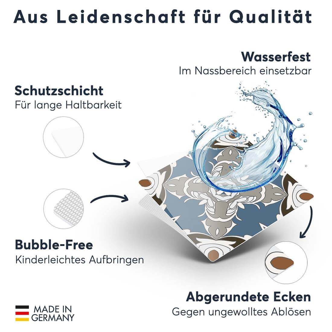 Fliesenfolie rechteckig - Psychedelic mirror - Do-it-yourself - creatisto 