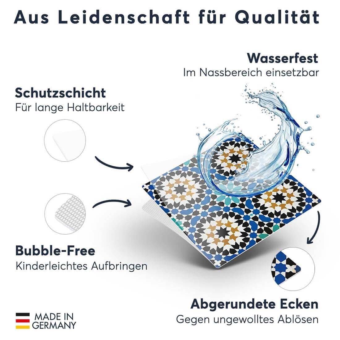 Fliesenfolie rechteckig - Tuerkisches Mosaik - Do-it-yourself - creatisto 