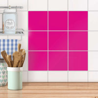 Fliesenaufkleber unifarben Küche - Pink Dark