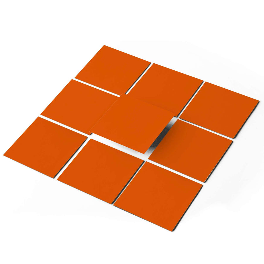 Fliesenaufkleber unifarben Selbstklebend - Orange Dark