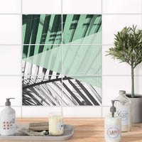 Fliesenfolie 20x15 cm Bad - Palmen mint