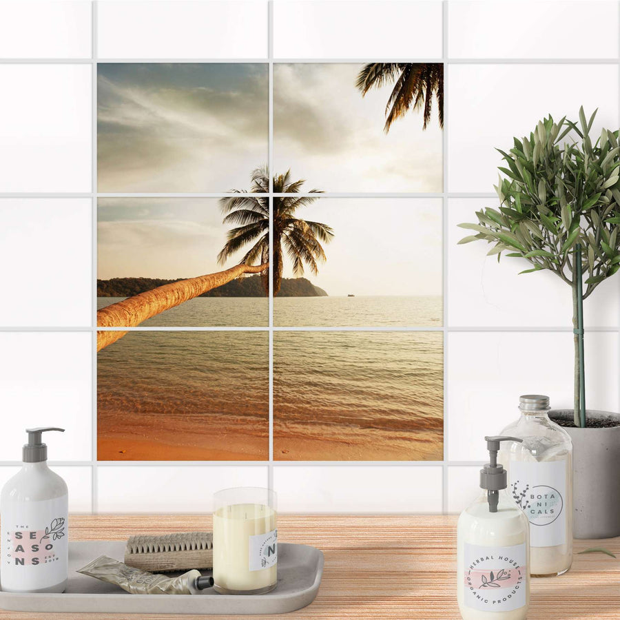 Fliesenfolie 20x15 cm Bad - Paradise
