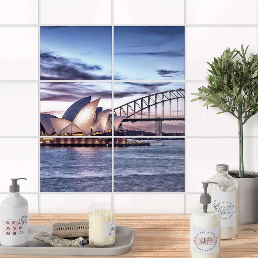 Fliesenfolie 20x15 cm Bad - Sydney