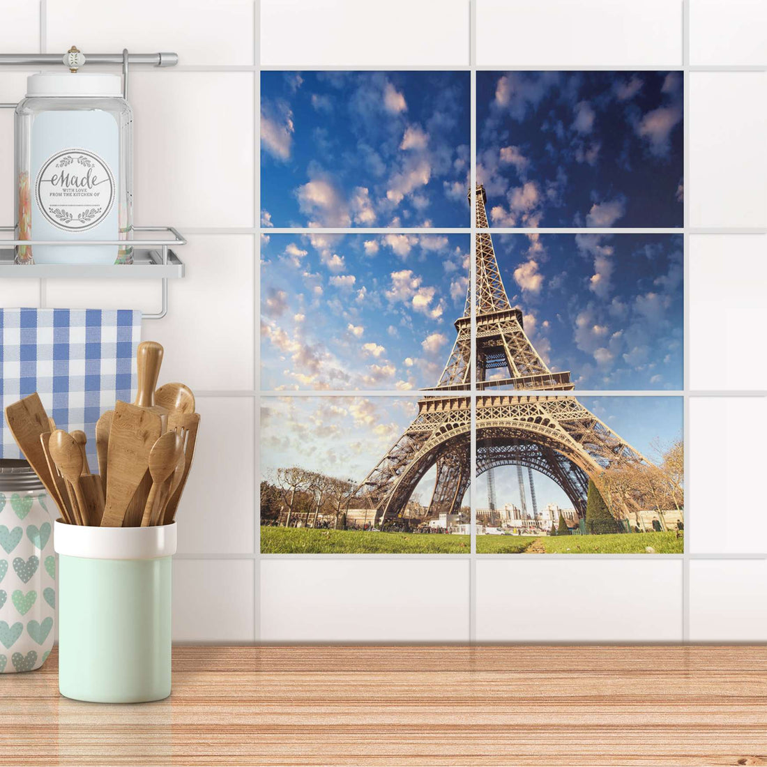 Fliesenfolie 20x15 cm Küche - La Tour Eiffel
