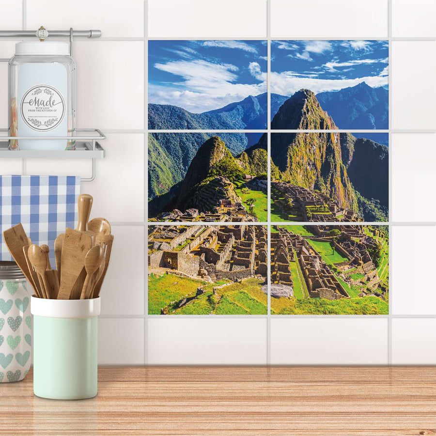Fliesenfolie 20x15 cm Küche - Machu Picchu