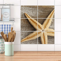 Fliesenfolie 20x15 cm Küche - Starfish