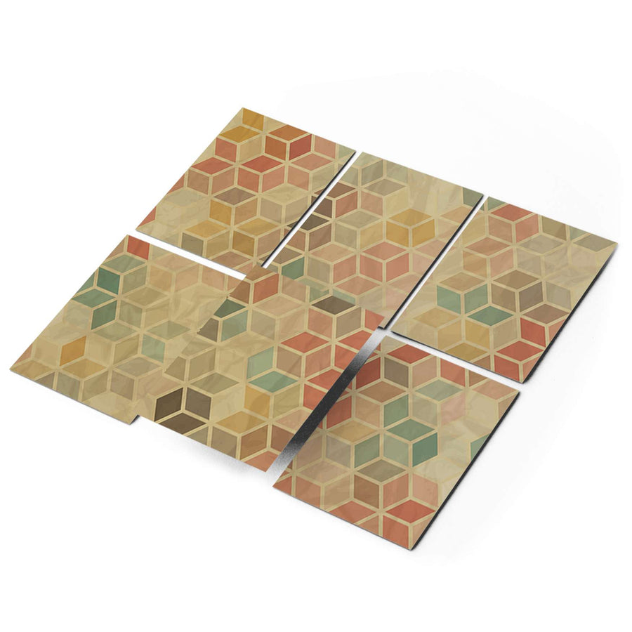 Fliesenfolie 20x15 cm Selbstklebend - 3D Retro