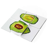 Fliesenfolie 20x15 cm Selbstklebend - Avocado halb und halb